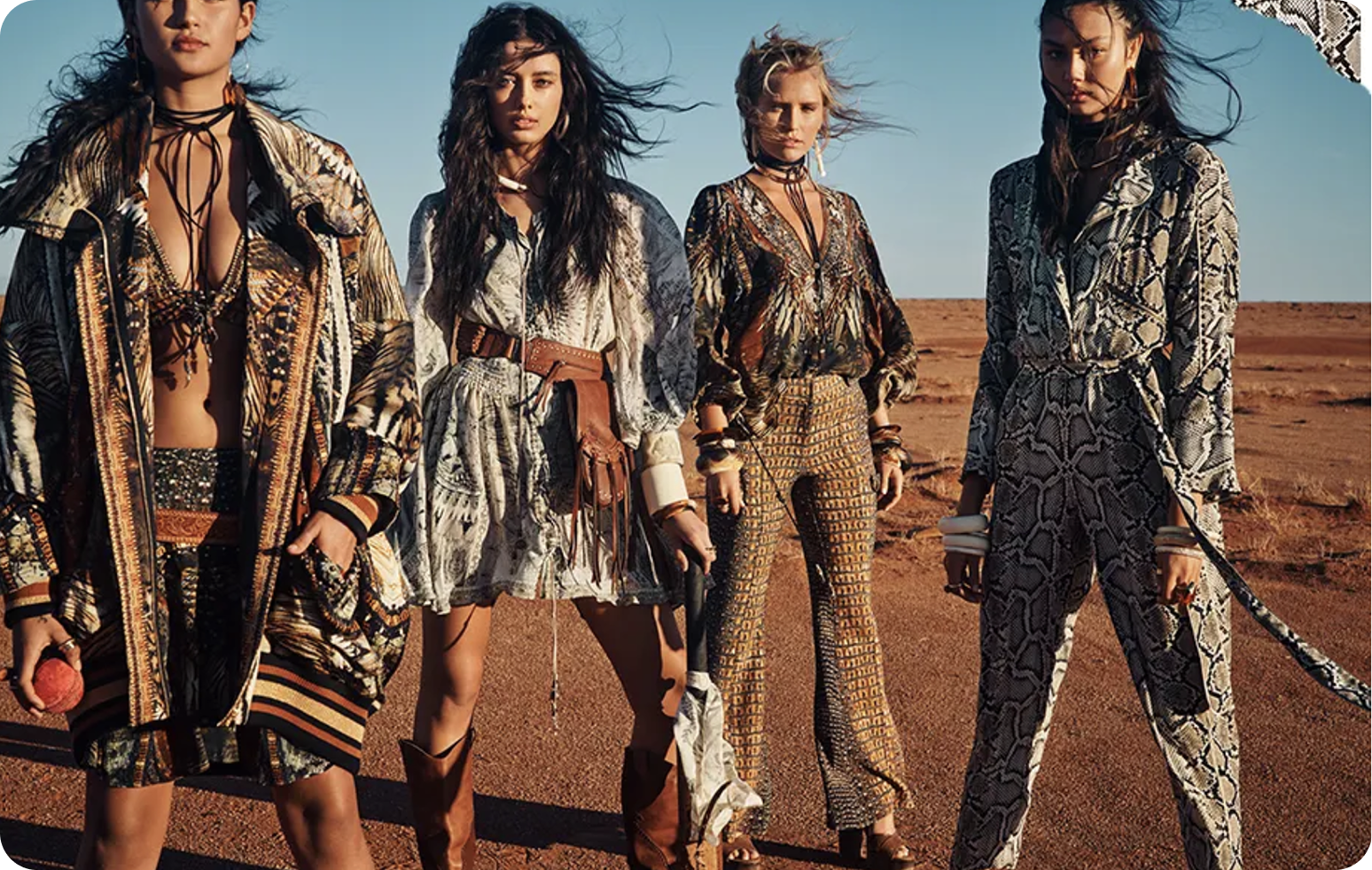 Fashion editorial group portrait