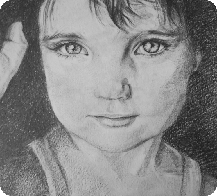 Pencil portrait drawing