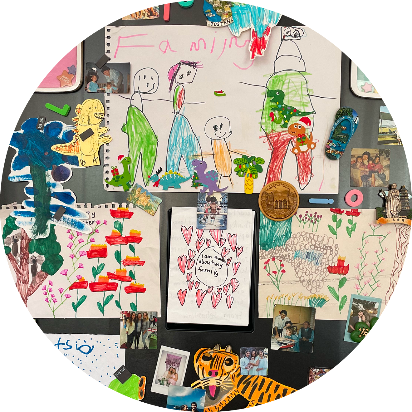 A collection of children's artwork ready for a commission
